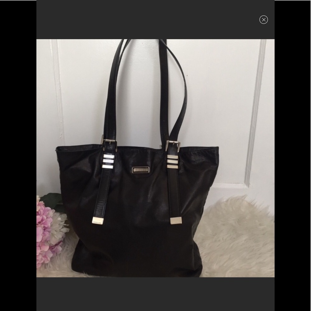 Michael Kors black leather shoulder bag